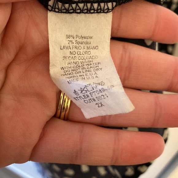 Black and White Polka Dot Loose Blouse- Jodifl - Size 2x - Like New - Picture 4 of 5